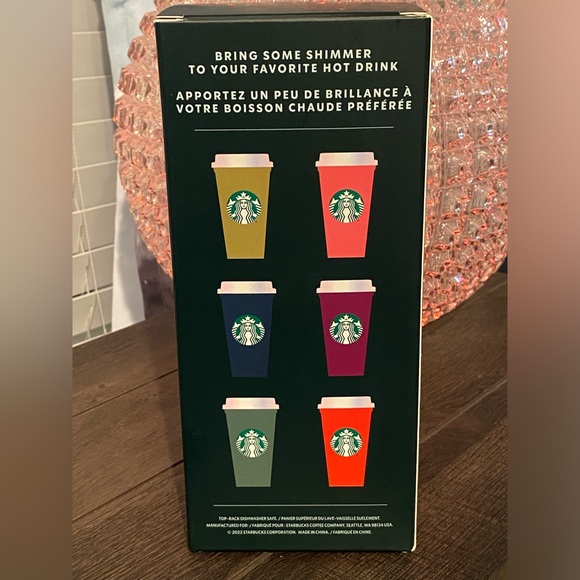 Starbucks Fall 2022 Six Reusable Plastic Hot Cups New in Box - Picture 6 of 7